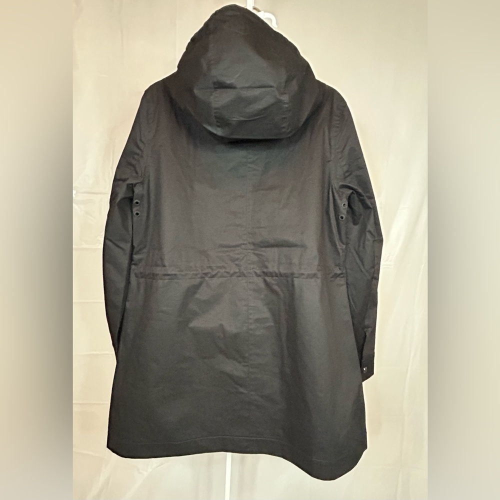 Hunter Womens Black Hooded Rain Jacket Small Waterproof Smock NWT - Picture 4 of 10